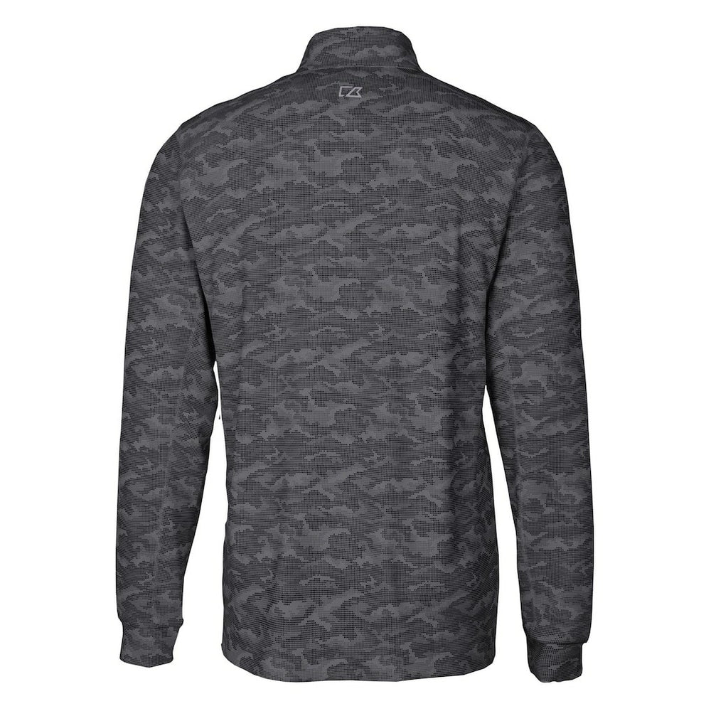 Indianapolis Colts Cutter & Buck Big & Tall Traverse Eco Camo Tri-Blend DryTec Quarter-Zip Jacket - Black Jackets