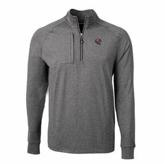 Tampa Bay Buccaneers Cutter & Buck Big & Tall Adapt Eco Raglan Quarter-Zip Jacket - Heather Black Jackets