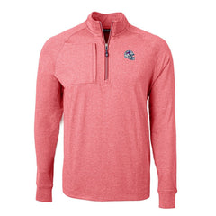 Buffalo Bills Cutter & Buck Big & Tall Adapt Eco Raglan Quarter-Zip Jacket - Heather Red Jackets