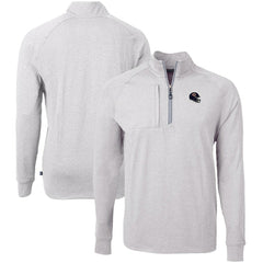 Chicago Bears Cutter & Buck Big & Tall Adapt Eco Raglan Quarter-Zip Jacket - Heather Gray Jackets