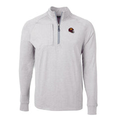 Washington Commanders Cutter & Buck Big & Tall Adapt Eco Raglan Quarter-Zip Jacket - Heather Gray Jackets
