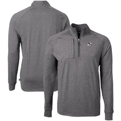 Arizona Cardinals Cutter & Buck Big & Tall Adapt Eco Raglan Quarter-Zip Jacket - Heather Black Jackets