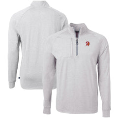 Tampa Bay Buccaneers Cutter & Buck Big & Tall Adapt Eco Raglan Quarter-Zip Jacket - Heather Gray Jackets