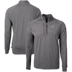Indianapolis Colts Cutter & Buck Big & Tall Adapt Eco Raglan Quarter-Zip Jacket - Heather Black Jackets