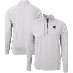 Kansas City Chiefs Cutter & Buck Big & Tall Adapt Eco Raglan Quarter-Zip Jacket - Heather Gray Jackets