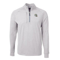 Los Angeles Chargers Cutter & Buck Big & Tall Adapt Eco Raglan Quarter-Zip Jacket - Heather Gray Jackets