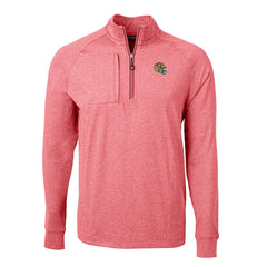 San Francisco 49ers Cutter & Buck Big & Tall Adapt Eco Raglan Quarter-Zip Jacket - Heather Scarlet Jackets