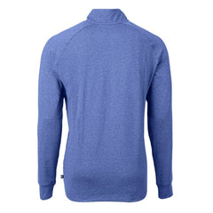 Denver Broncos Cutter & Buck Big & Tall Adapt Eco Raglan Quarter-Zip Jacket - Heather Royal Jackets