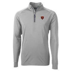 Chicago Bears Cutter & Buck Big & Tall Adapt Eco DryTec Raglan Quarter-Zip Jacket - Gray Jackets