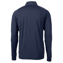 Buffalo Bills Cutter & Buck Big & Tall Adapt Eco DryTec Raglan Quarter-Zip Jacket - Navy Jackets