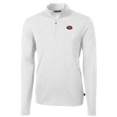 San Francisco 49ers Cutter & Buck Big & Tall Virtue Eco Pique Quarter-Zip Jacket - White Jackets