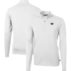 Washington Commanders Cutter & Buck Big & Tall Americana Virtue Eco Pique Quarter-Zip Jacket - White Jackets
