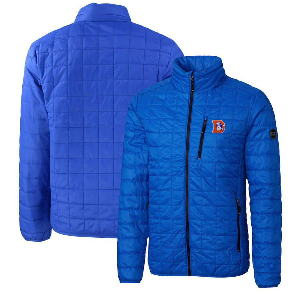 Denver Broncos Cutter & Buck Big & Tall Rainier PrimaLoft Eco Insulated Full-Zip Puffer Jacket - Royal Jackets