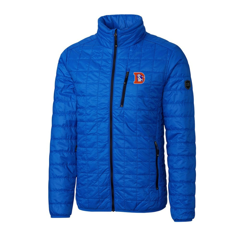 Denver Broncos Cutter & Buck Big & Tall Rainier PrimaLoft Eco Insulated Full-Zip Puffer Jacket - Royal Jackets