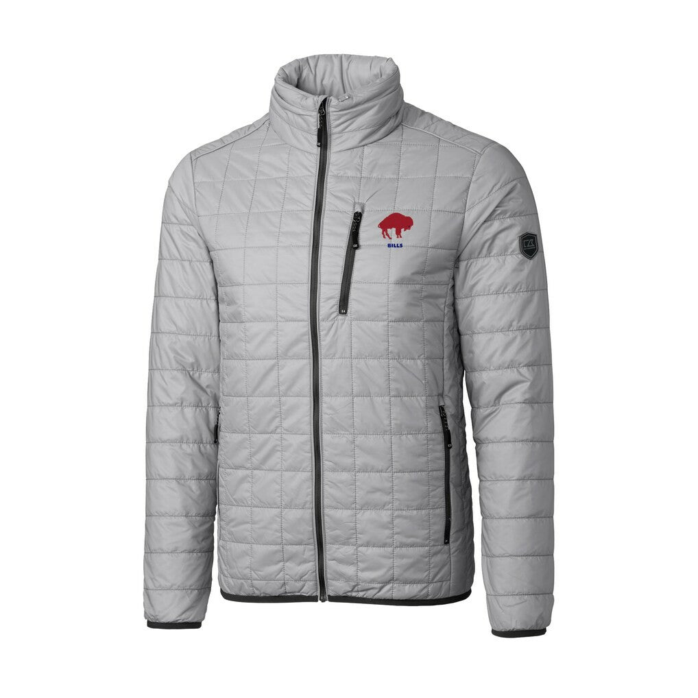Buffalo Bills Cutter & Buck Big & Tall Rainier PrimaLoft Eco Insulated Full-Zip Puffer Jacket - Gray Jackets