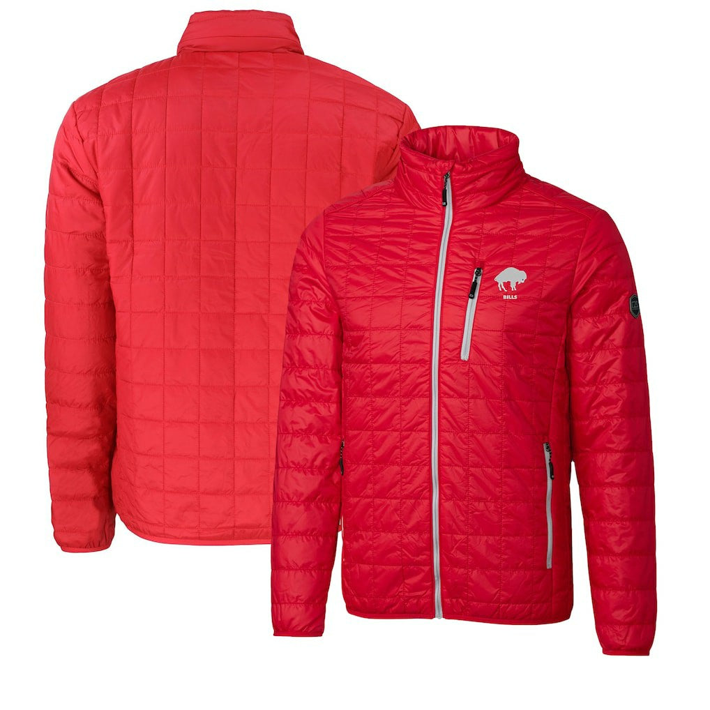 Buffalo Bills Cutter & Buck Big & Tall Rainier PrimaLoft Eco Insulated Full-Zip Puffer Jacket - Red Jackets