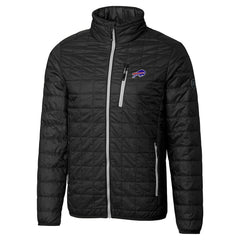 Buffalo Bills Cutter & Buck Big & Tall Rainier PrimaLoft Eco Insulated Full-Zip Hoodie Puffer Jacket - Black Hoodies