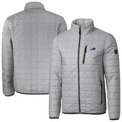 Buffalo Bills Cutter & Buck Big & Tall Rainier PrimaLoft Eco Insulated Full-Zip Hoodie Puffer Jacket - Gray Hoodies