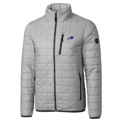 Buffalo Bills Cutter & Buck Big & Tall Rainier PrimaLoft Eco Insulated Full-Zip Hoodie Puffer Jacket - Gray Hoodies
