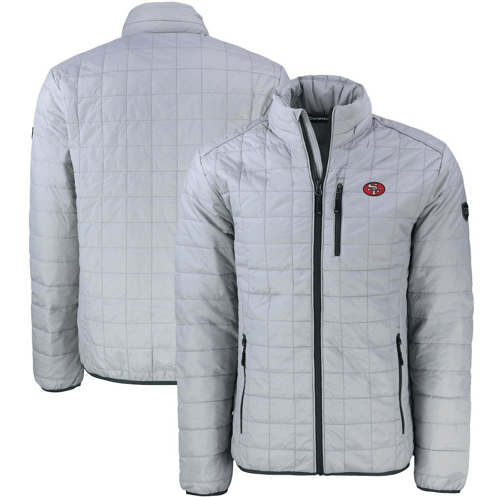 San Francisco 49ers Cutter & Buck Big & Tall Rainier PrimaLoft Eco Insulated Full-Zip Puffer Jacket - Gray Jackets
