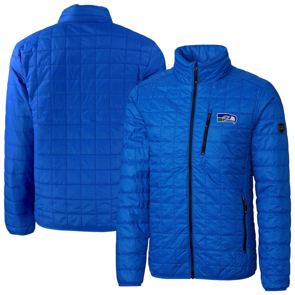 Seattle Seahawks Cutter & Buck Big & Tall Rainier PrimaLoft Eco Insulated Full-Zip Puffer Jacket - Royal Jackets