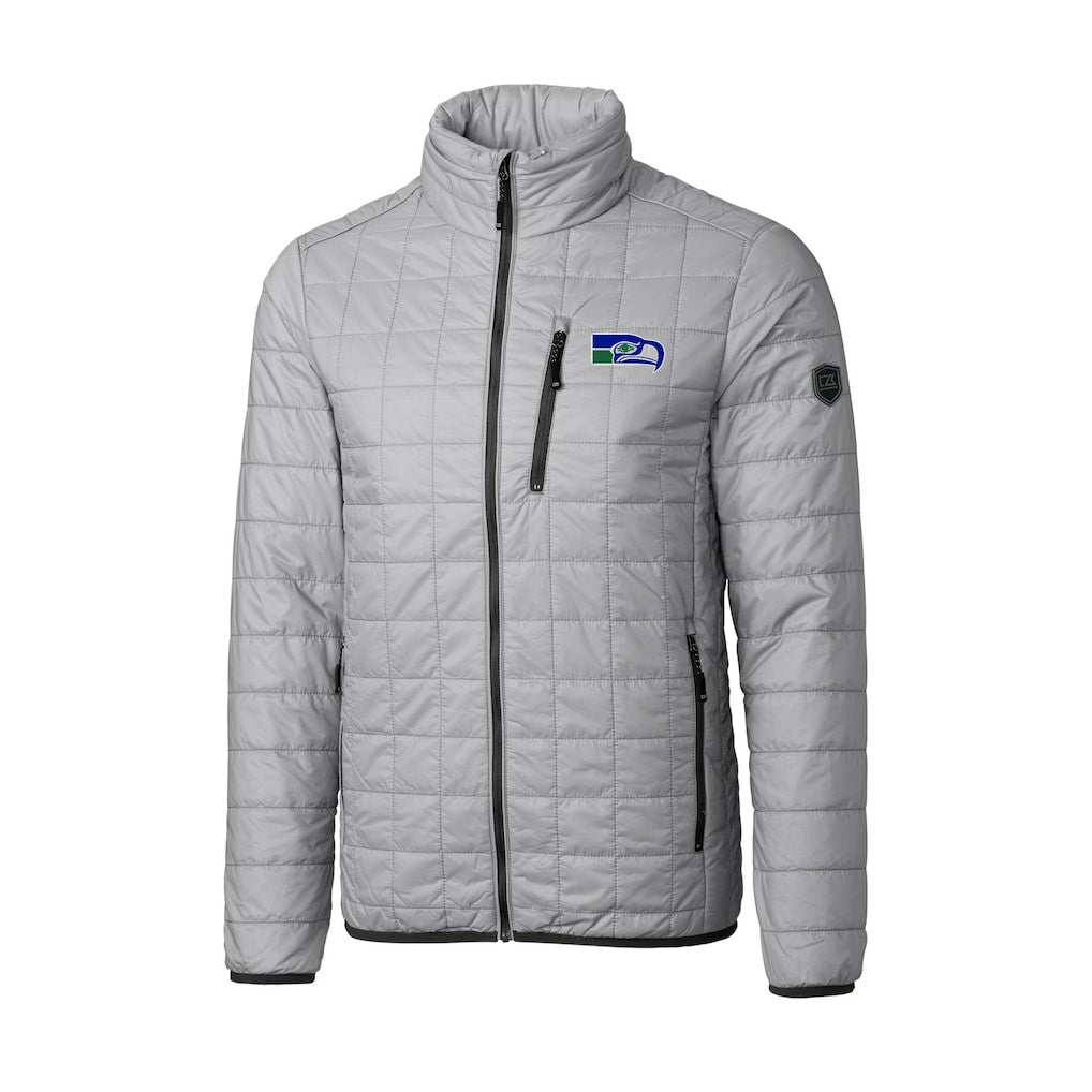 Seattle Seahawks Cutter & Buck Big & Tall Rainier PrimaLoft Eco Insulated Full-Zip Puffer Jacket - Gray Jackets