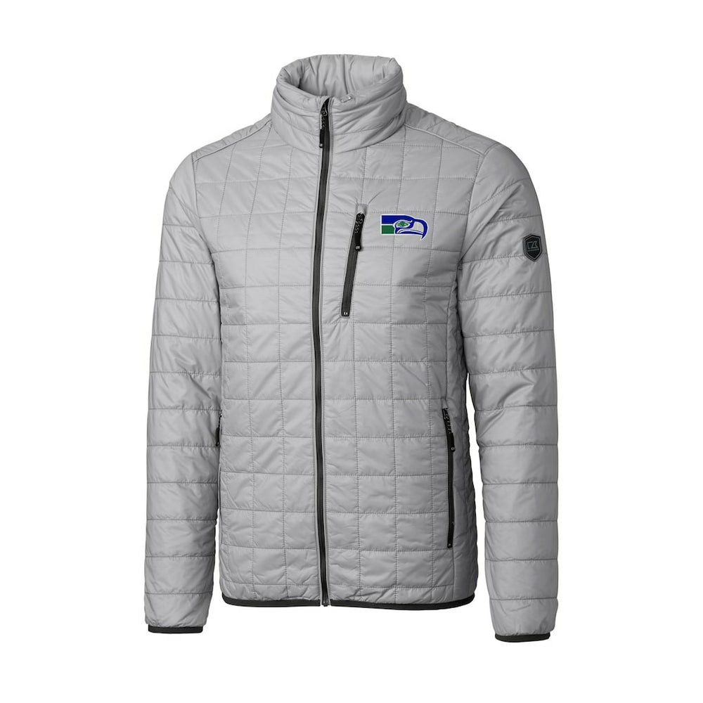 Seattle Seahawks Cutter & Buck Big & Tall Rainier PrimaLoft Eco Insulated Full-Zip Puffer Jacket - Gray Jackets