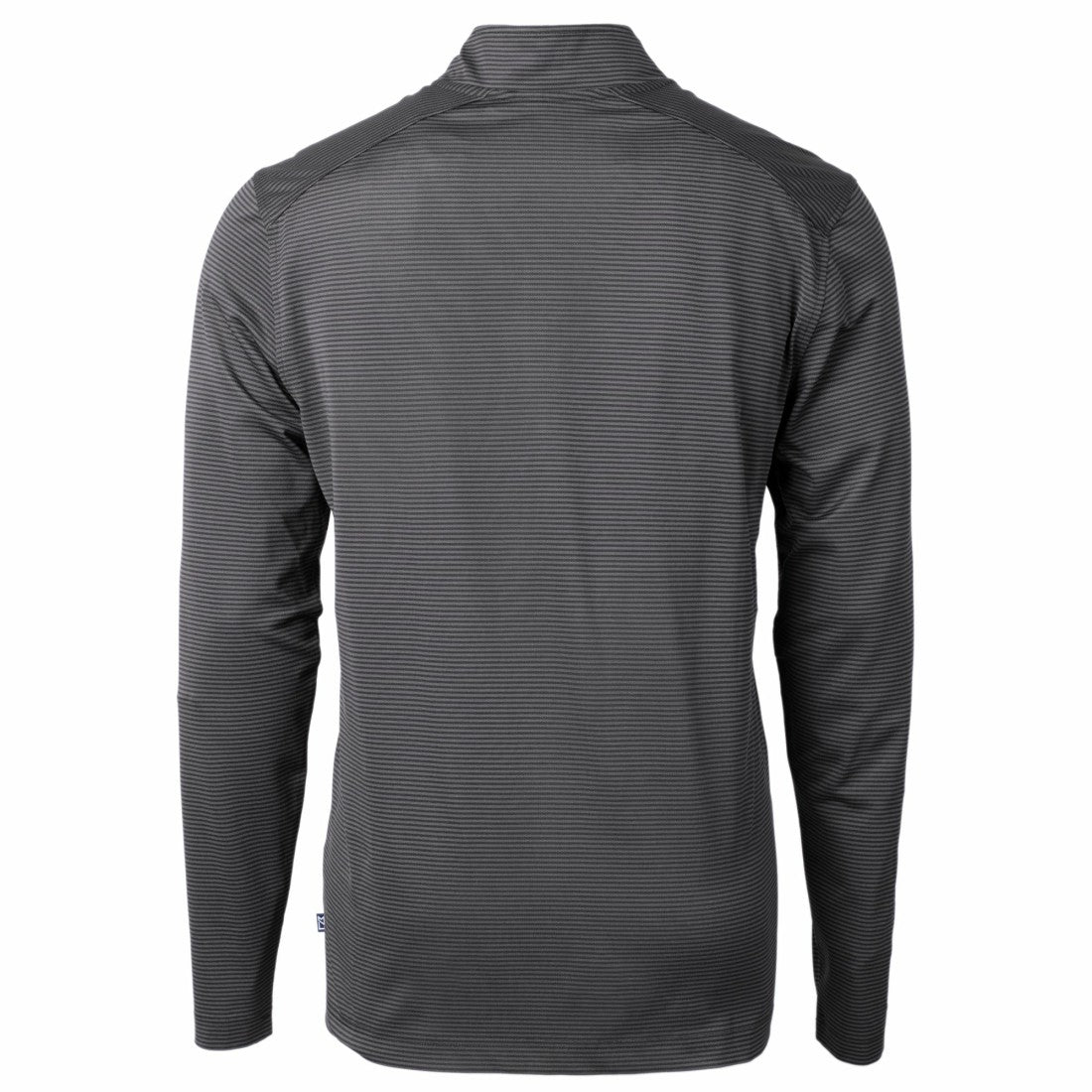 Detroit Lions Cutter & Buck Big & Tall Virtue Eco Pique Micro Stripe Tri-Blend Quarter-Zip Jacket - Black Jackets