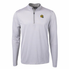 Green Bay Packers Cutter & Buck Big & Tall Virtue Eco Pique Micro Stripe Tri-Blend Quarter-Zip Jacket - Gray Jackets