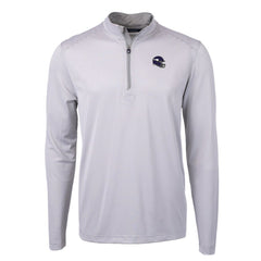 Minnesota Vikings Cutter & Buck Big & Tall Virtue Eco Pique Micro Stripe Tri-Blend Quarter-Zip Jacket - Gray Jackets