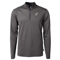 New Orleans Saints Cutter & Buck Big & Tall Virtue Eco Pique Micro Stripe Tri-Blend Quarter-Zip Jacket - Black Jackets