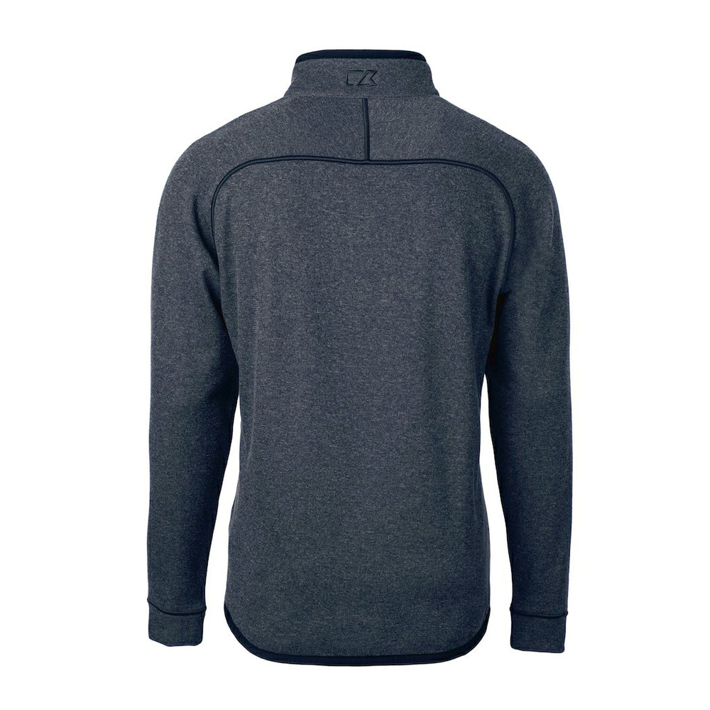 Buffalo Bills Cutter & Buck Big & Tall Mainsail Sweater-Knit Half-Zip Jacket - Heather Navy Jackets