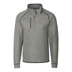 Los Angeles Chargers Cutter & Buck Big & Tall Mainsail Sweater-Knit Raglan Half-Zip Jacket - Heather Gray Jackets