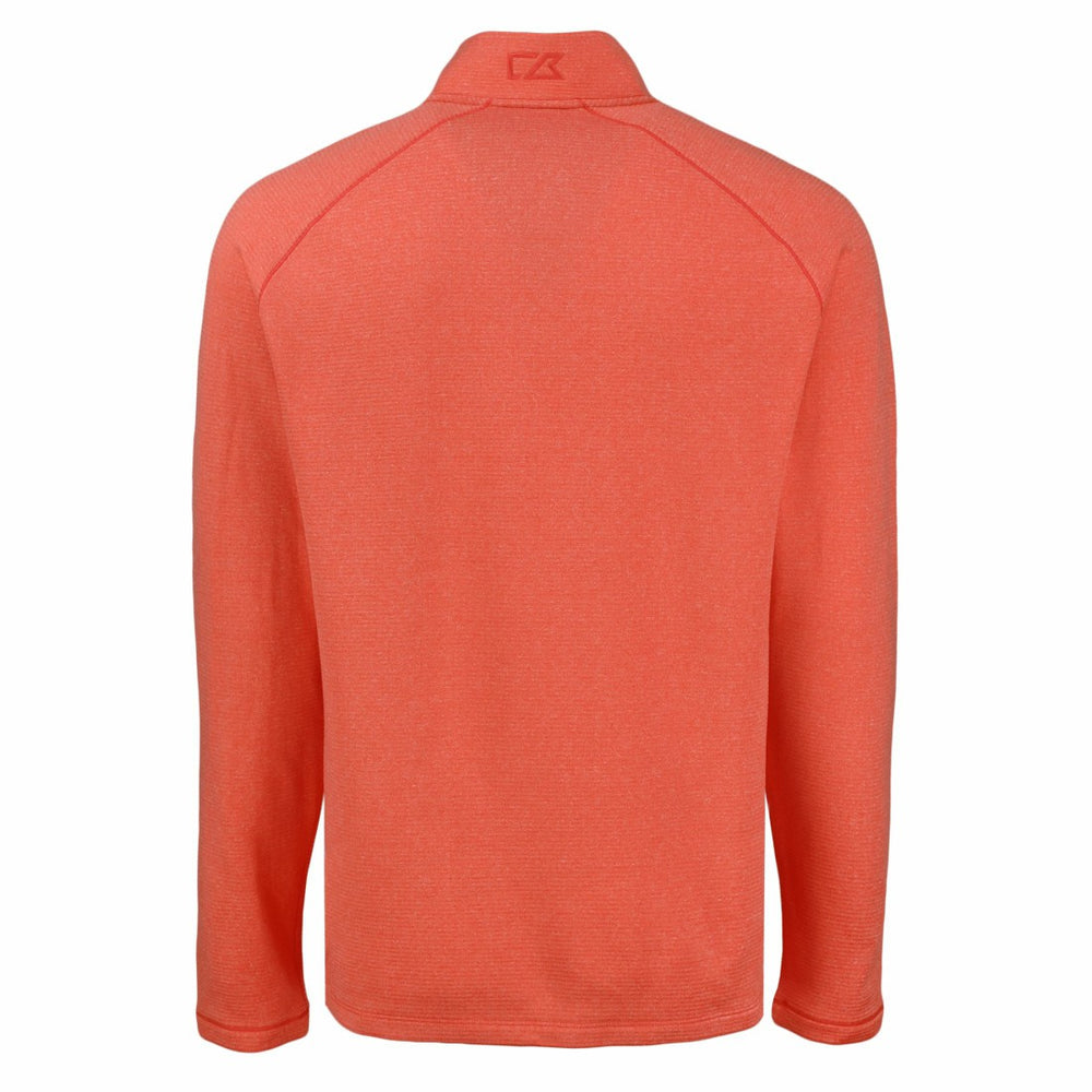 Denver Broncos Cutter & Buck Peshastin Eco Fleece Tri-Blend Raglan Recycled Quarter-Zip Jacket - Heather Orange Jackets