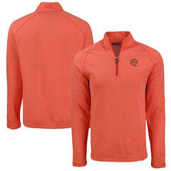 Cincinnati Bengals Cutter & Buck Peshastin Eco Fleece Tri-Blend Raglan Recycled Quarter-Zip Jacket - Heather Orange Jackets