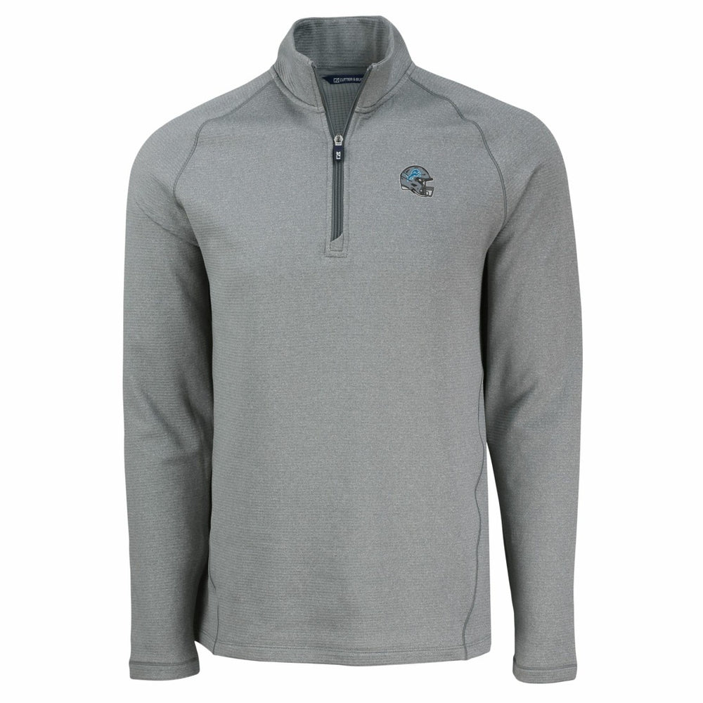 Detroit Lions Cutter & Buck Peshastin Eco Fleece Tri-Blend Raglan Recycled Quarter-Zip Jacket - Heather Gray Jackets