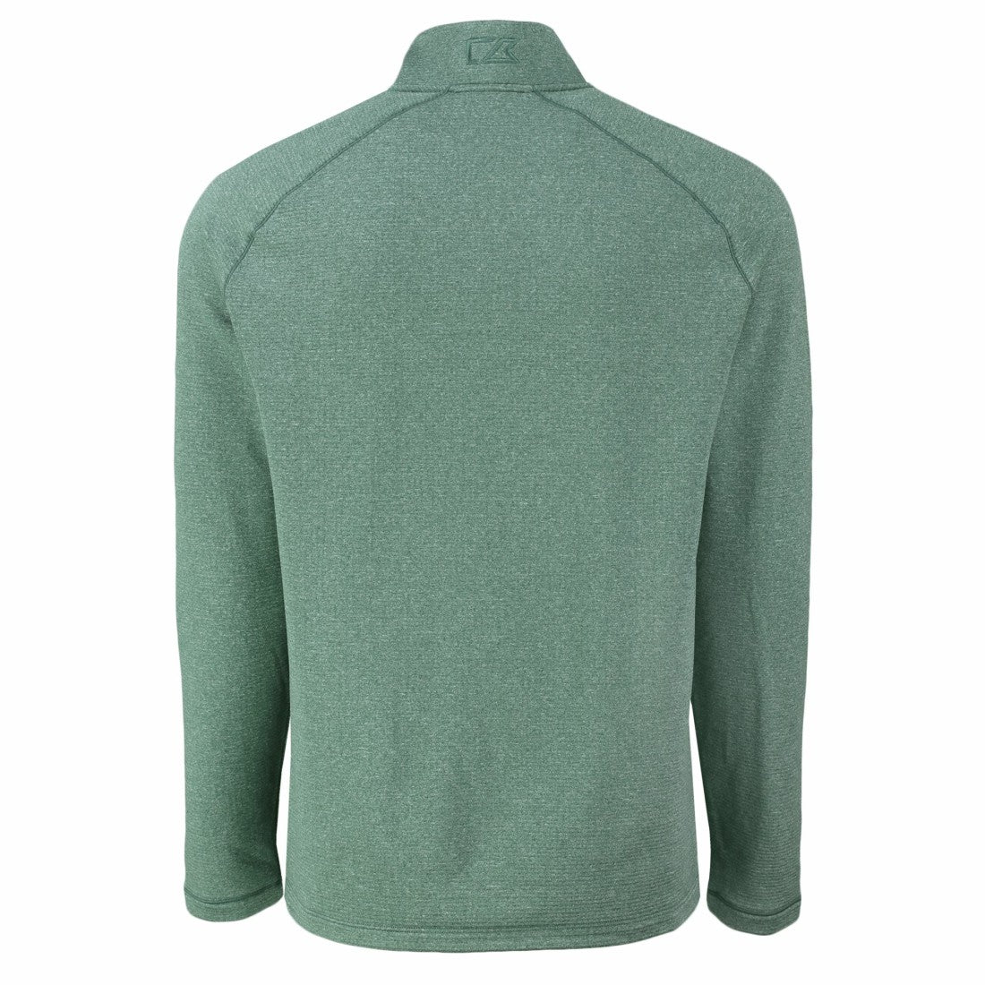 Green Bay Packers Cutter & Buck Peshastin Eco Fleece Tri-Blend Raglan Recycled Quarter-Zip Jacket - Heather Green Jackets