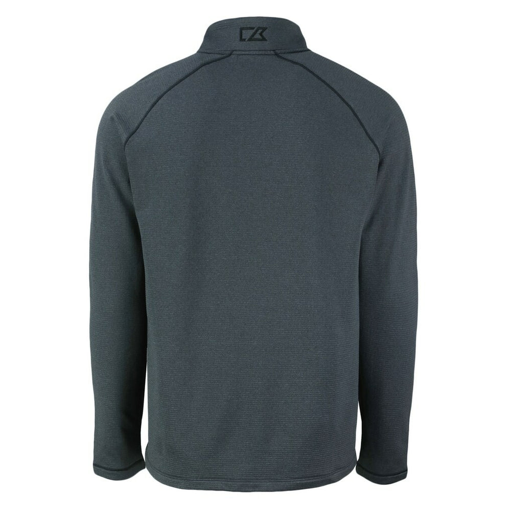 Green Bay Packers Cutter & Buck Peshastin Eco Fleece Tri-Blend Raglan Recycled Quarter-Zip Jacket - Heather Black Jackets