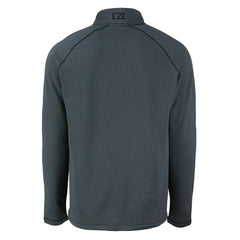 Miami Dolphins Cutter & Buck Peshastin Eco Fleece Tri-Blend Raglan Recycled Quarter-Zip Jacket - Heather Black Jackets