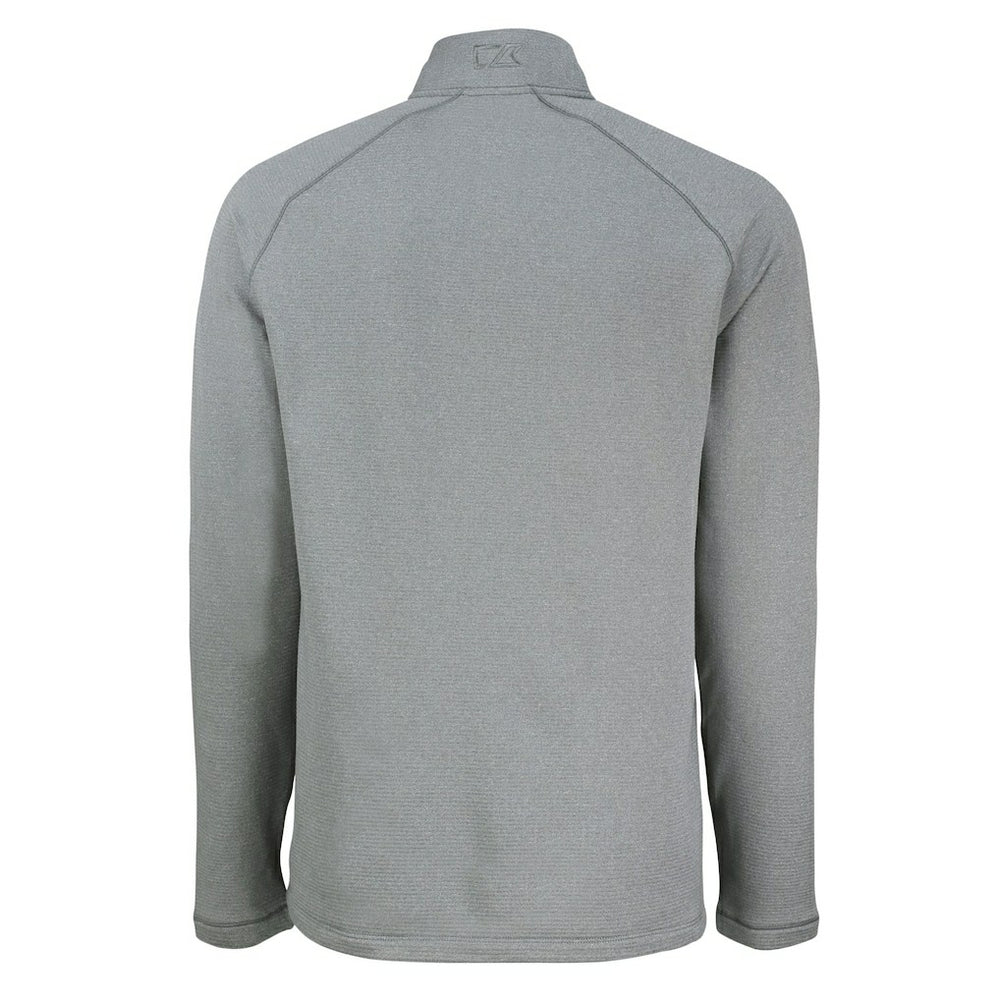 Minnesota Vikings Cutter & Buck Peshastin Eco Fleece Tri-Blend Raglan Recycled Quarter-Zip Jacket - Heather Gray Jackets
