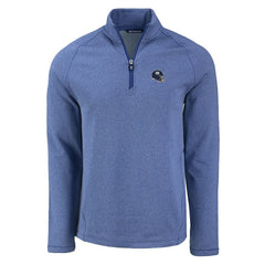 New York Giants Cutter & Buck Peshastin Eco Fleece Tri-Blend Raglan Recycled Quarter-Zip Jacket - Heather Royal Jackets