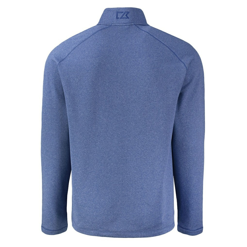 New York Giants Cutter & Buck Peshastin Eco Fleece Tri-Blend Raglan Recycled Quarter-Zip Jacket - Heather Royal Jackets