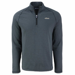 New York Jets Cutter & Buck Peshastin Eco Fleece Recycled Half-Zip Top - Heather Black Tops