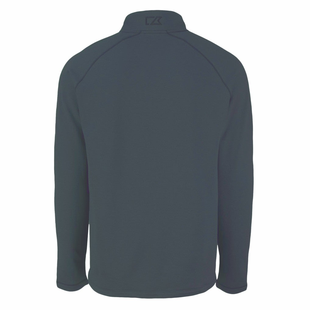 New York Jets Cutter & Buck Peshastin Eco Fleece Recycled Half-Zip Top - Heather Black Tops