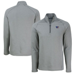 Washington Commanders Cutter & Buck Peshastin Eco Fleece Tri-Blend Raglan Recycled Quarter-Zip Jacket - Heather Gray Jackets