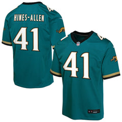 Josh Hines-Allen Jacksonville Jaguars Youth Alternate 2 Prowler Throwback Game Jersey - Teal Jerseys
