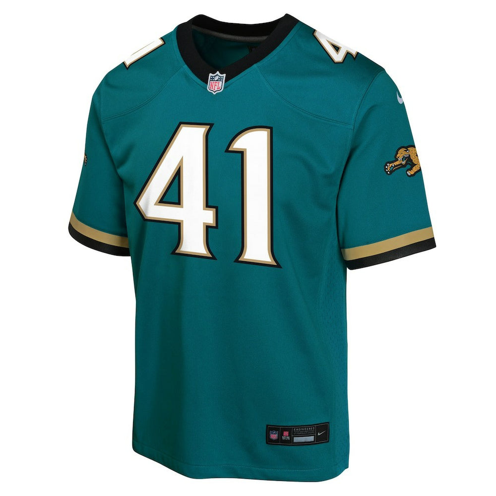 Josh Hines-Allen Jacksonville Jaguars Youth Alternate 2 Prowler Throwback Game Jersey - Teal Jerseys