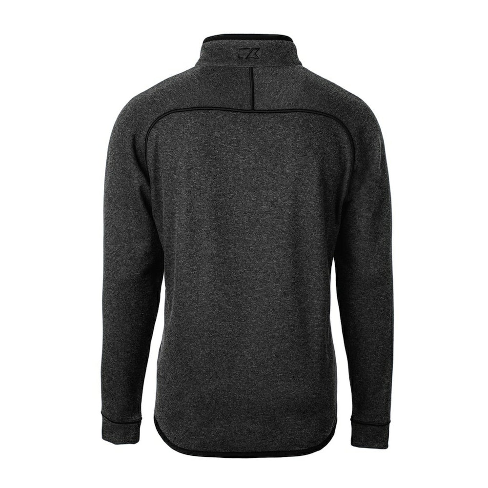 Chicago Bears Cutter & Buck Big & Tall Mainsail Sweater-Knit Raglan Half-Zip Jacket - Heather Charcoal Jackets