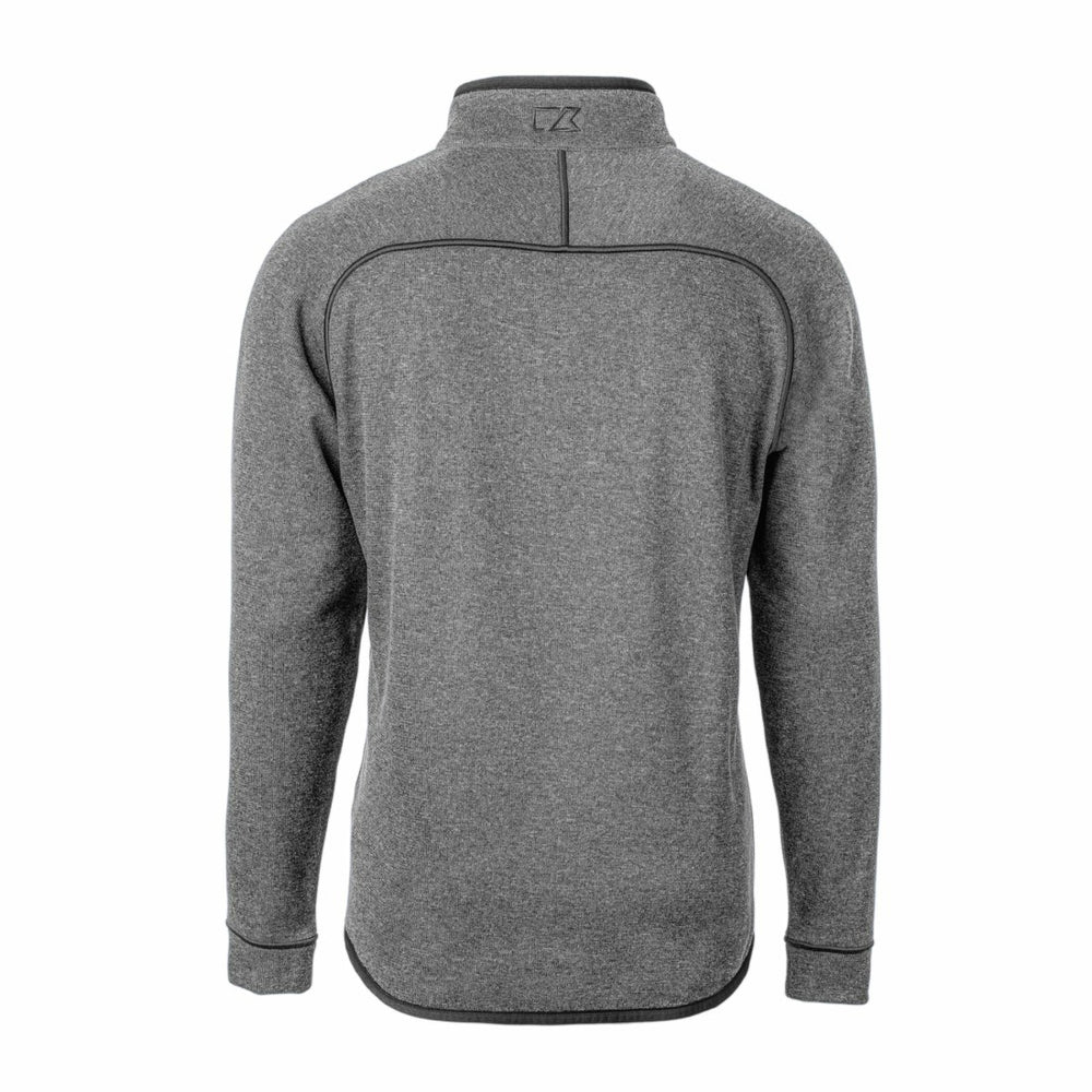 Philadelphia Eagles Cutter & Buck Big & Tall Mainsail Sweater-Knit Raglan Half-Zip Jacket - Heather Gray Jackets