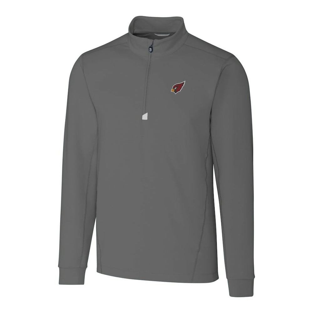 Arizona Cardinals Cutter & Buck Big & Tall Traverse Stretch Quarter-Zip Top - Gray Tops
